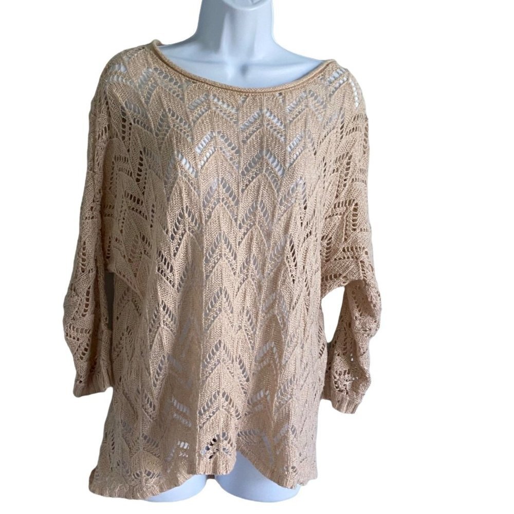 Kirra High Low Beige Pullover Sweater XS